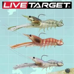 Live Target LIVETARGET 3.5in Fleeing Shrimp 1 3/8 OZ Soft Plastic Baits