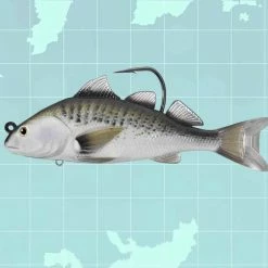 Live Target LIVETARGET 4in Croaker 1OZ Swimbait Soft Plastic Baits