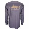 Aftco Apparel Aftco Dark Plum Jigfish L/S Performance Shirt