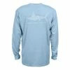 Aftco Apparel Aftco Sky Blue Jigfish L/S Proformance Shirt