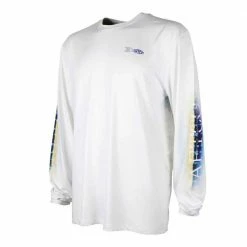 Aftco Apparel Aftco White Marlin Skin L/S Proformance Shirt Clothing & Gifts