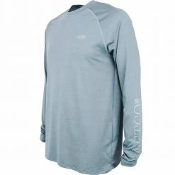 Aftco Apparel Aftco Slate Heather Yurei L/S Performance Shirt