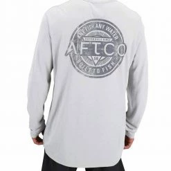 Aftco Apparel Aftco Rogue Light Gray Heather L/S Performance Shirt