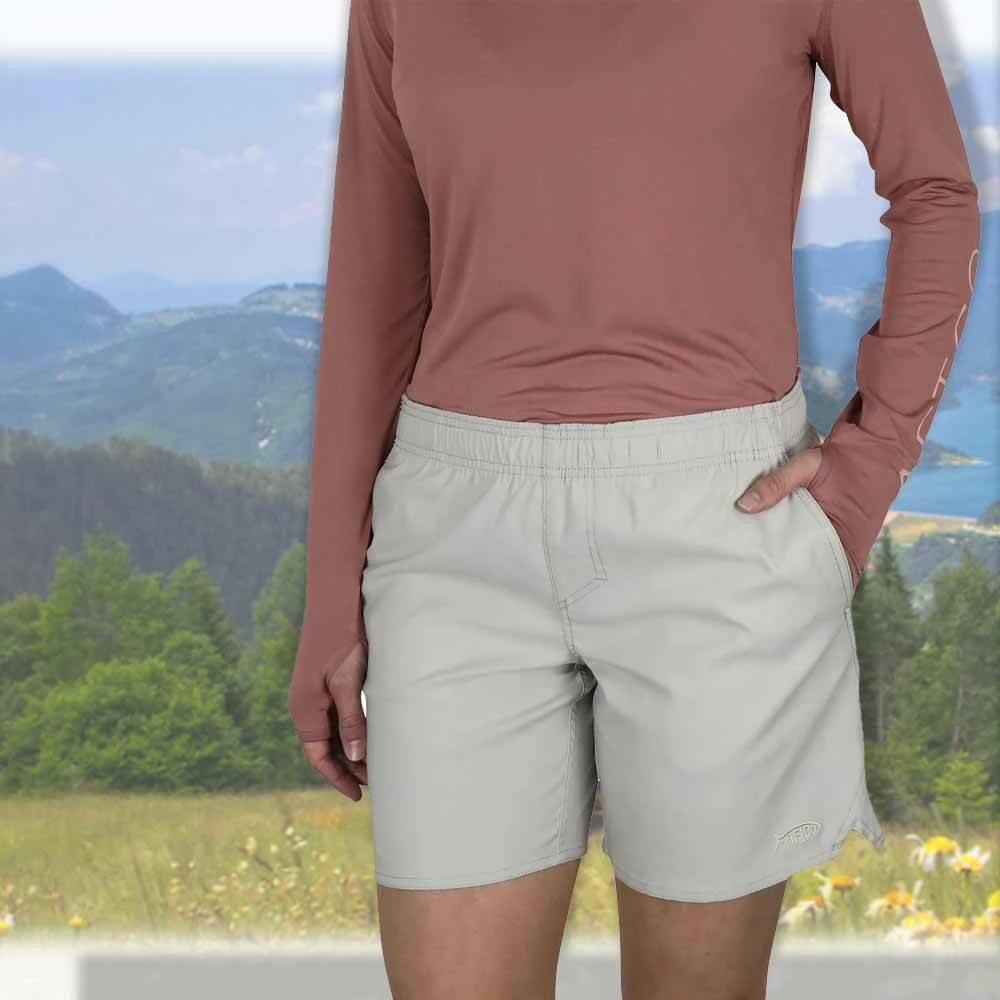 Aftco Apparel Clothing & Gifts Aftco Women's Sirena Hybird Tech Shorts Ash