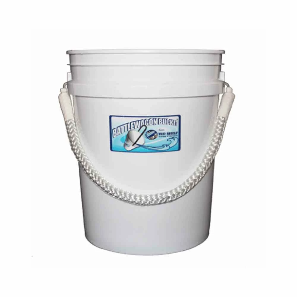 Top Shelf Marine Marine, Boating & Outdoor Battlewagon Bucket 5 Gallon With Rope Handle
