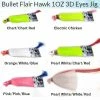 T&A Jigs Lures Bullet Flair Hawk 1OZ 3D Eyes Jig