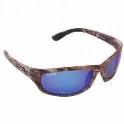 Capt. Harry's Fishing Supply Calcutta Steelhead True Timber Frame Blue Mirror Lens Sunglasses Clothing & Gifts