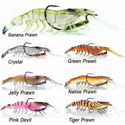 Lures Chase Baits 3.7IN Flick Prawn Shrimp Soft Bait