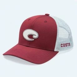 Costa Del Mar Men's Core Performance Trucker Hat Maroon