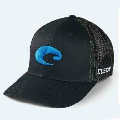 Capt. Harry's Fishing Supply Costa Logo Flex Fit Black Trucker Hat Clothing & Gifts