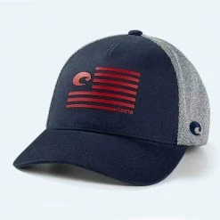 Capt. Harry's Fishing Supply Costa Pride Logo Trucker Navy Hat Clothing & Gifts