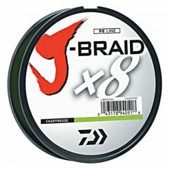 Fishing Line Daiwa J-Braid X8 3300YDS Chartreuse Braided Line