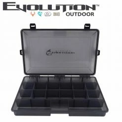Evolution Outdoor 3700 4-Latch Black Waterproof Tackle Tray Fishing Accessories