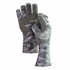 Fish Monkey Grey Water Camo Half Finger Guide Gloves