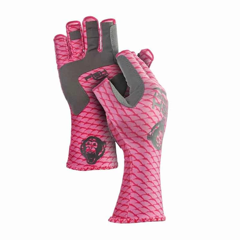 Fish Monkey Pink Half Finger Guide Gloves FM11