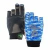 Fish Monkey Half Finger Guide Gloves Bluewater Camo FM15 Fishing Accessories