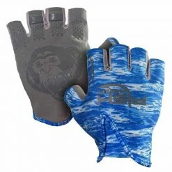 Fishing Accessories Fish Monkey Blue Water Camo Stubby Guide Gloves FM18