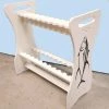 Capt. Harry's Fishing Supply White Free Standing Rod Rack 24 Rods