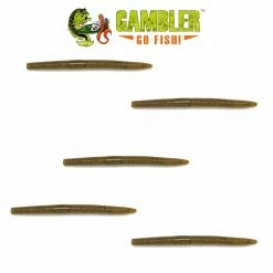 Gambler Lures Freshwater Gambler 6IN Fat Ace STICK Worm 5 PACK LURE