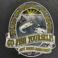 Capt. Harry's Products Clothing & Gifts Go Fish Yourself S/S Black T-Shirt