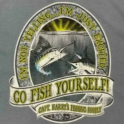 Capt. Harry's Products Go Fish Yourself S/S Blue T-Shirt