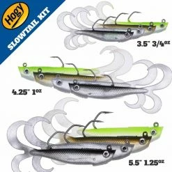 Hogy Lure Company Soft Plastic Baits Hogy Slowtail 5.5" 1.25oz Twin Tail Swim Bait Lure