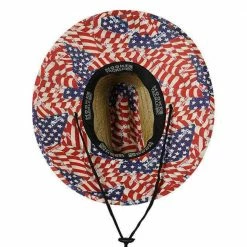 Hook & Tackle American Lifeguard Premium Straw Fishing Hat