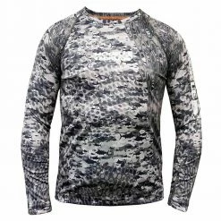 Hook & Tackle Youth Grey Camo Billfish L/S Performance Shirt