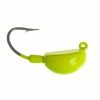Hook-Up Lures Jigs Hookup Lures Big Jig Heads 6/0 Duratin Hook 1OZ Chartreuse 3pk