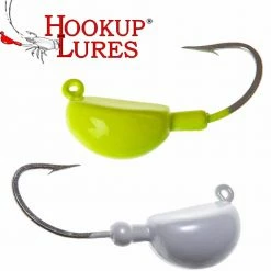Hook-Up Lures Hookup Lures Big Jig Heads 6/0 Duratin Hook 1.5OZ 3pk