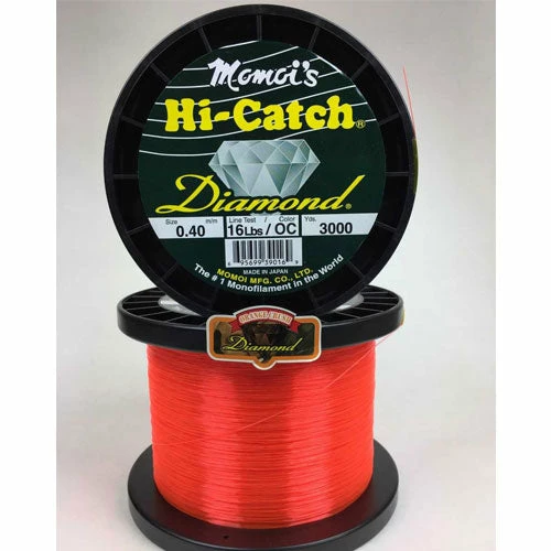 Diamond Fishing Products Monofilament Line Momoi's Hi-Catch 3000yds Diamond Orange Crush Monofilament
