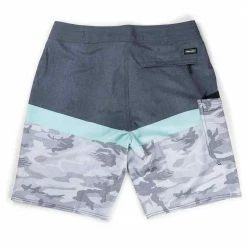 Pelagic Light Grey Fish Camo Stacked Blue Water Short Clothing & Gifts