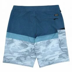 Pelagic Slate Blue Water Fish Camo Stacked Short Clothing & Gifts