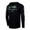 Pelagic Black Aquatek Gyotaku Hoodie L/S Performance Shirt