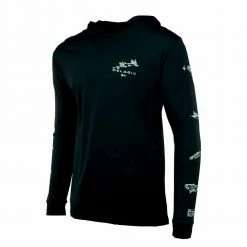 Pelagic Black Aquatek Gyotaku Hoodie L/S Performance Shirt
