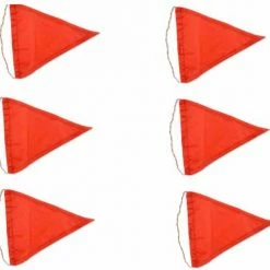 C & H Lures Gifts 6In Red Release Flag 6Pk