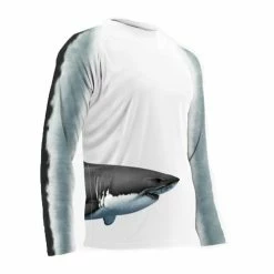 Capt. Harry's Products Adult L/S Great White Wrap Around Performance Shirts