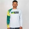 SA Company SA White Mahi Fade L/S Performance Shirt