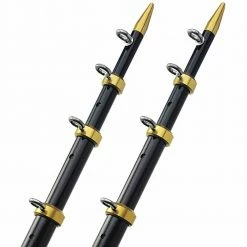 Marine, Boating & Outdoor Taco Marine OT Aluminum 18FT Black/Gold Tele-Outrigger Poles