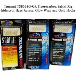 Monofilament Bait Rigs Tsunami TSB068G Glow Iridescent Hage Aurora Sabiki Rig