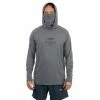 Aftco Apparel Aftco Space Grey Heather Barracuda Geocool L/S Hooded Performance Shirt With Mask