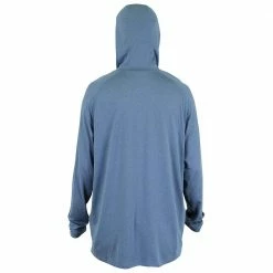 Aftco Apparel Aftco Space Blue Heather Samurai 2 L/S Hooded Performance Shirt Clothing & Gifts