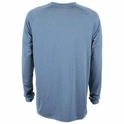 Aftco Apparel Aftco Samurai L/S Sun Protection Performance Shirt In Space Blue Heathe