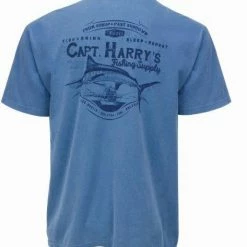 Capt. Harry's Products Capt. Harry's Burly Marlin Short Sleeve T-Shirt In Blue Jean