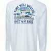Capt. Harry's Products Capt. Harry's Flywheel Boat Long Sleeve T-Shirt In White Clothing & Gifts
