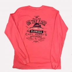Capt. Harry's Products Beeline Sailfish T-Shirt L/S Watermelon Clothing & Gifts