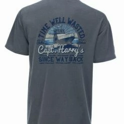 Capt. Harry's Products Clothing & Gifts Flywheel Boat Short Sleeve T-Shirt In Charcoal