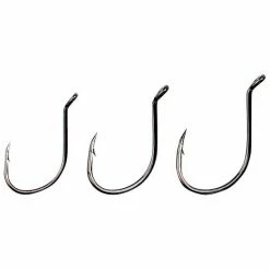 Eagle Claw L1B Lazer Octopus Style Short Shank Offset Black Hook Terminal Tackle