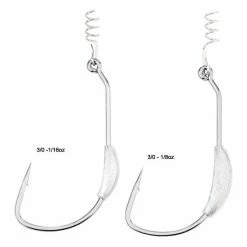 Gamakatsu Worm Hook Weighted Suplerline Hooks W/Spring Lock