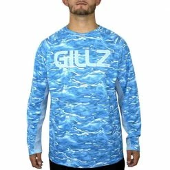 Gillz UV Tournament L/S Baltic Sea Waterman Print Men's Performance Shirt